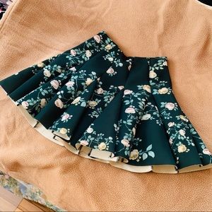 LC LAUREN CONRAD Pleated Floral Skirt